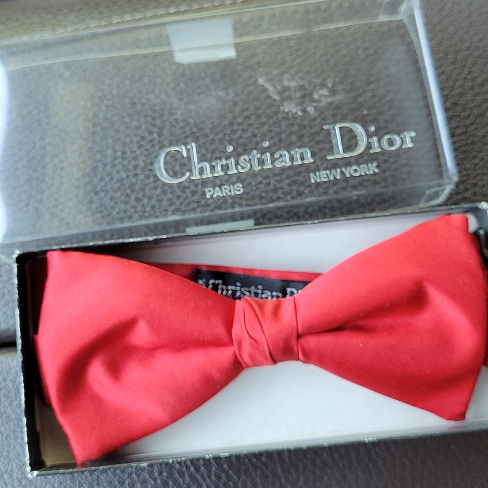Christian Dior bow tie neck tie authentic